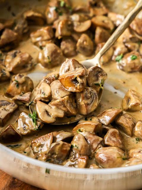 Creamy Garlic Mushrooms